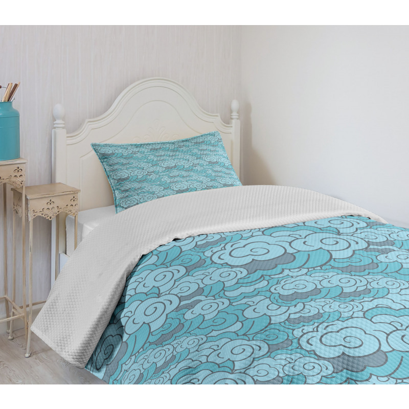 Blue Skyscape Bedspread Set