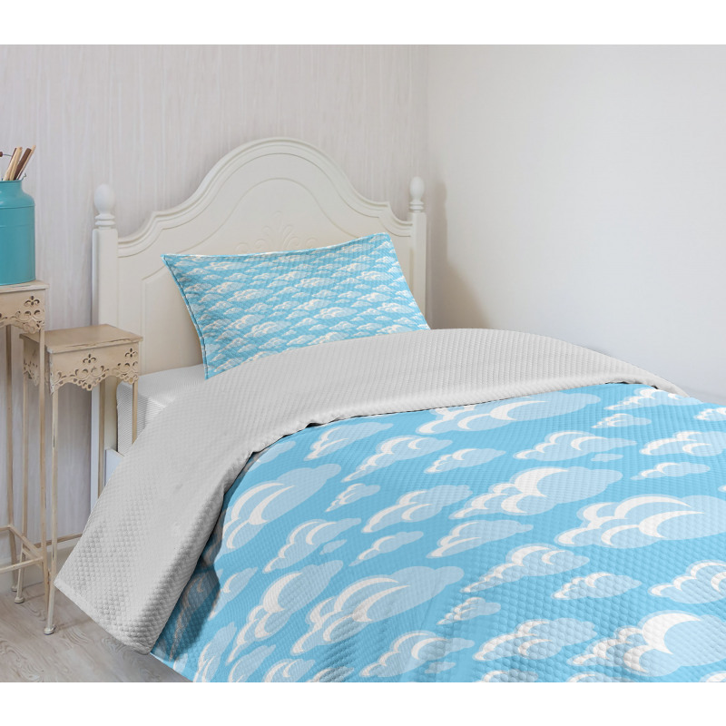 Floating Bubbly Clouds Bedspread Set