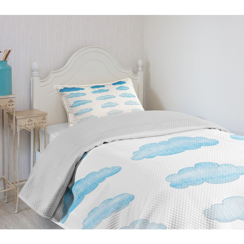 Blended Watercolor Style Bedspread Set