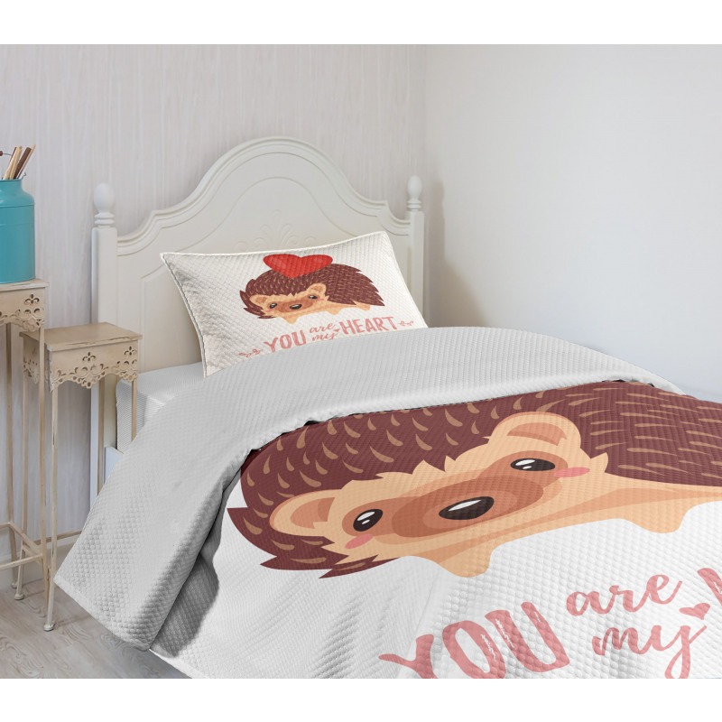 You are My Heart Words Bedspread Set