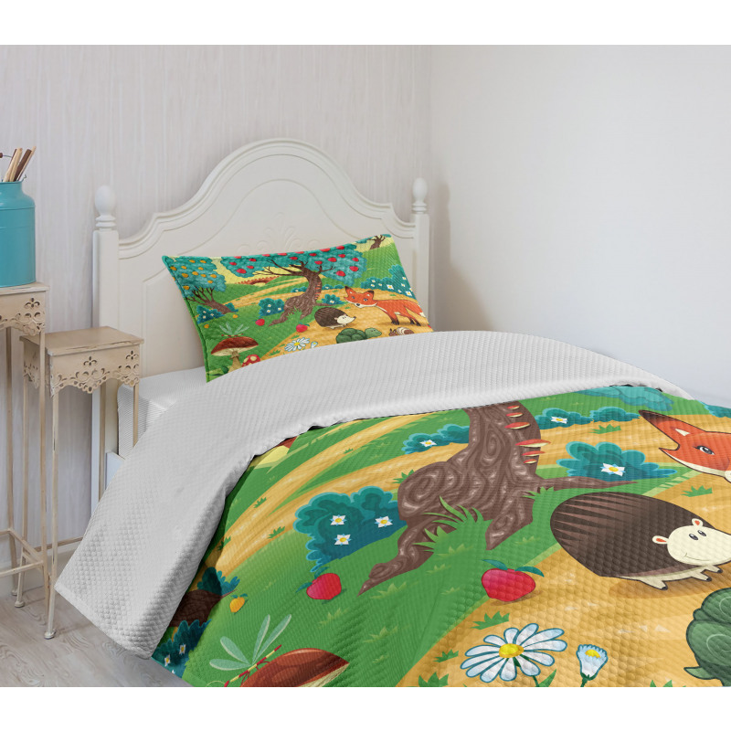 Woodland Happy Animals Bedspread Set