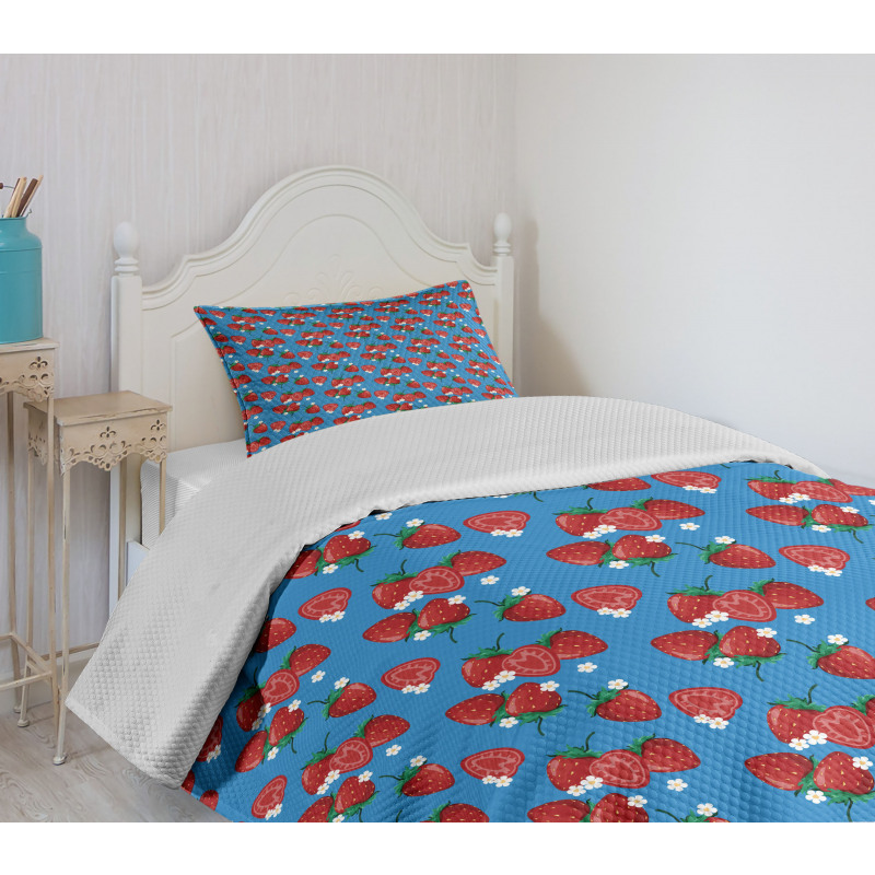 Yummy Fresh Fruits Bedspread Set