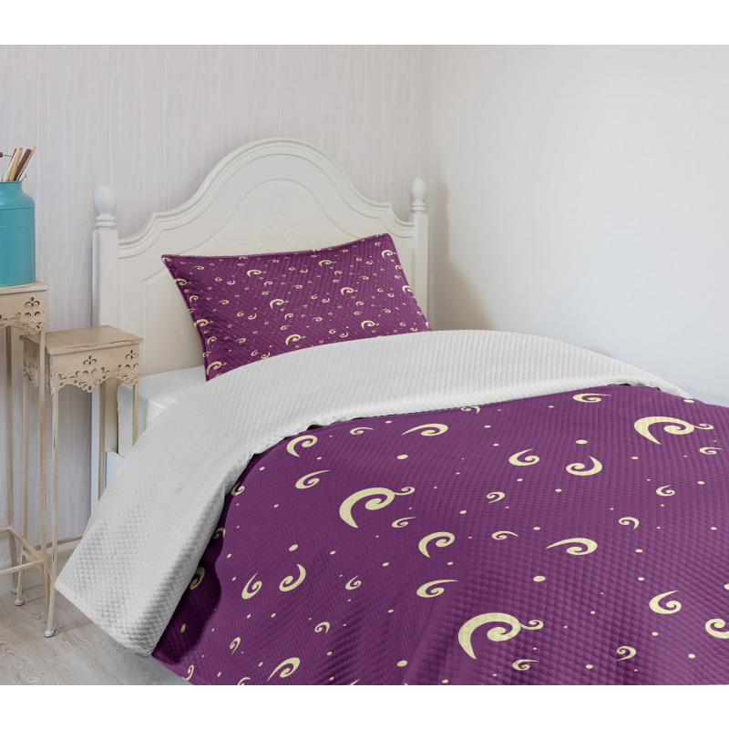 Abstract Curls Bedspread Set