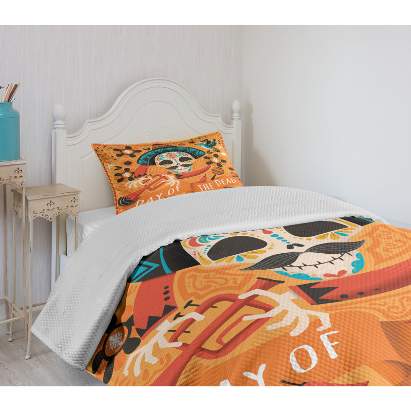 Trumpet Player Bedspread Set