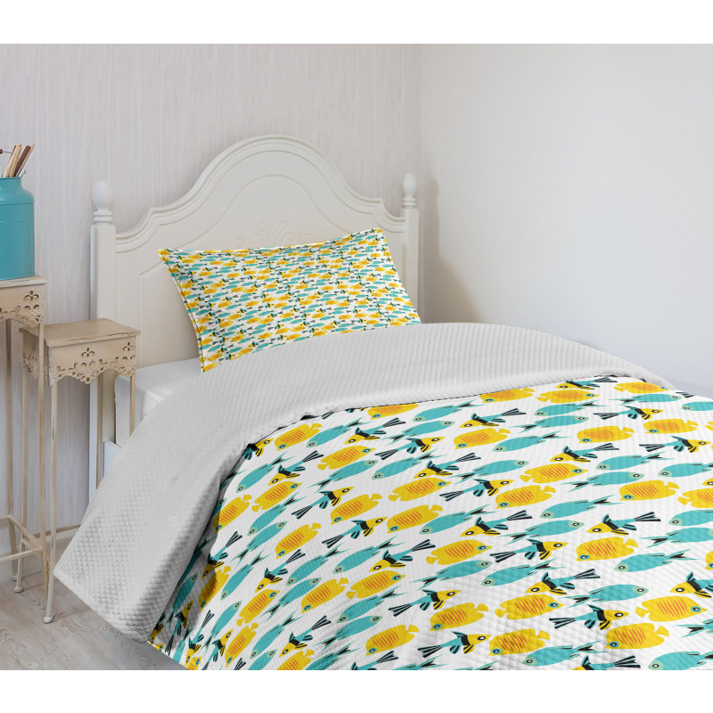 Silhouette Style Animals Bedspread Set