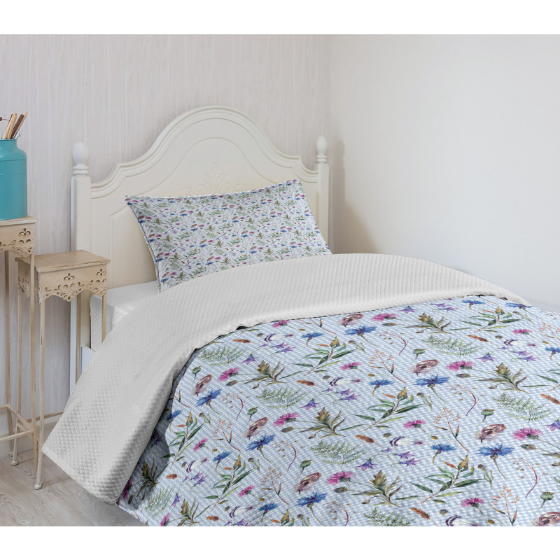 Spring Floral Motifs Bedspread Set