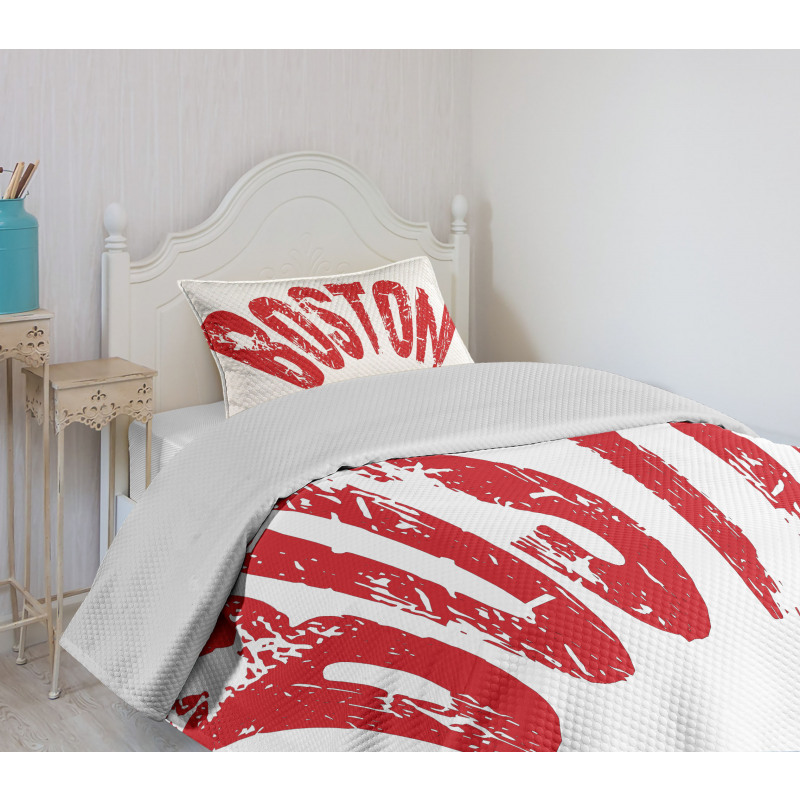 Calligraphic Letters Form Bedspread Set