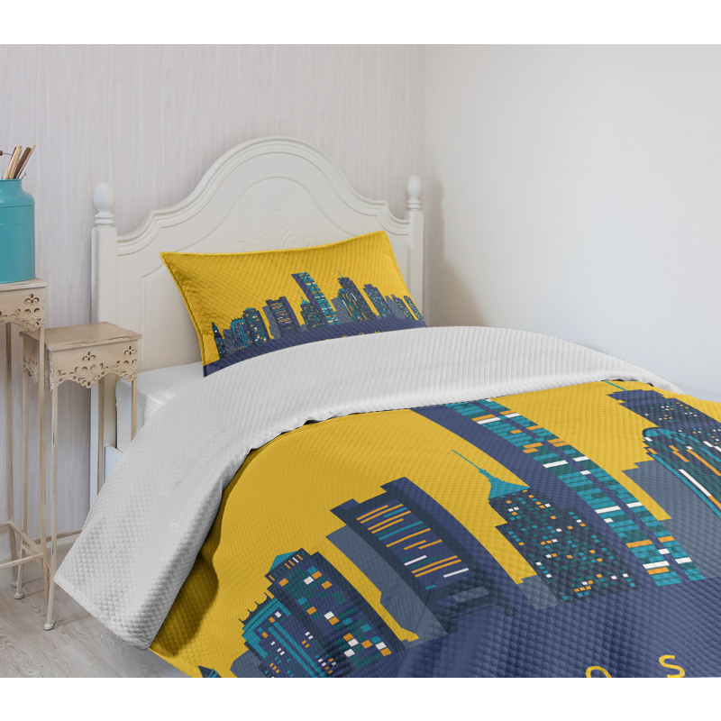 Egg Yolk Colored Sky Bedspread Set