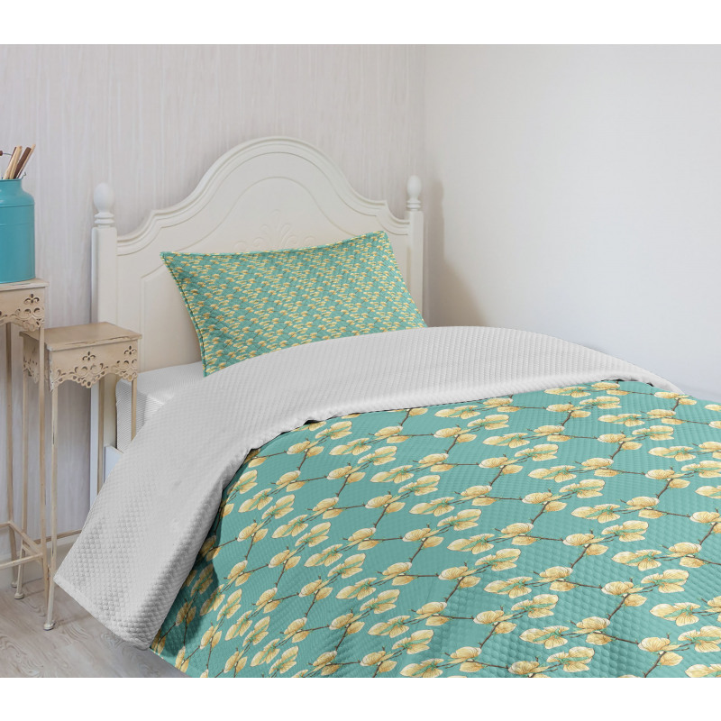 Sprouting Flower Twigs Bedspread Set