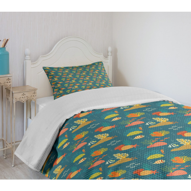 Corals Habitat Bedspread Set