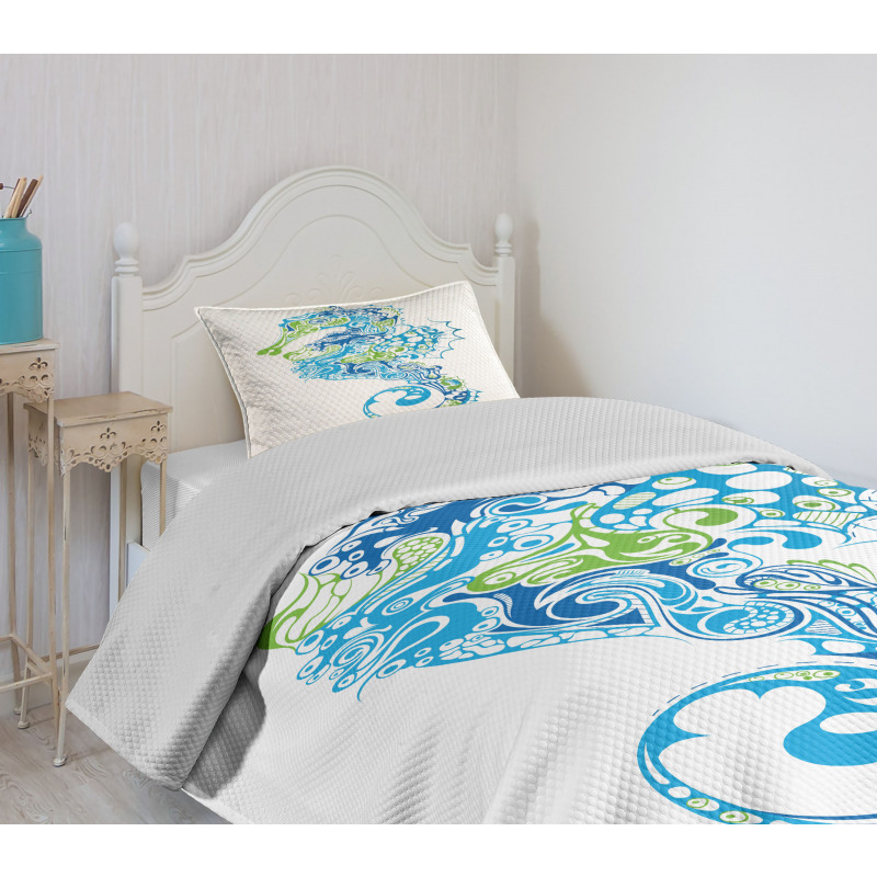 Curvy and Wavy Forms Bedspread Set