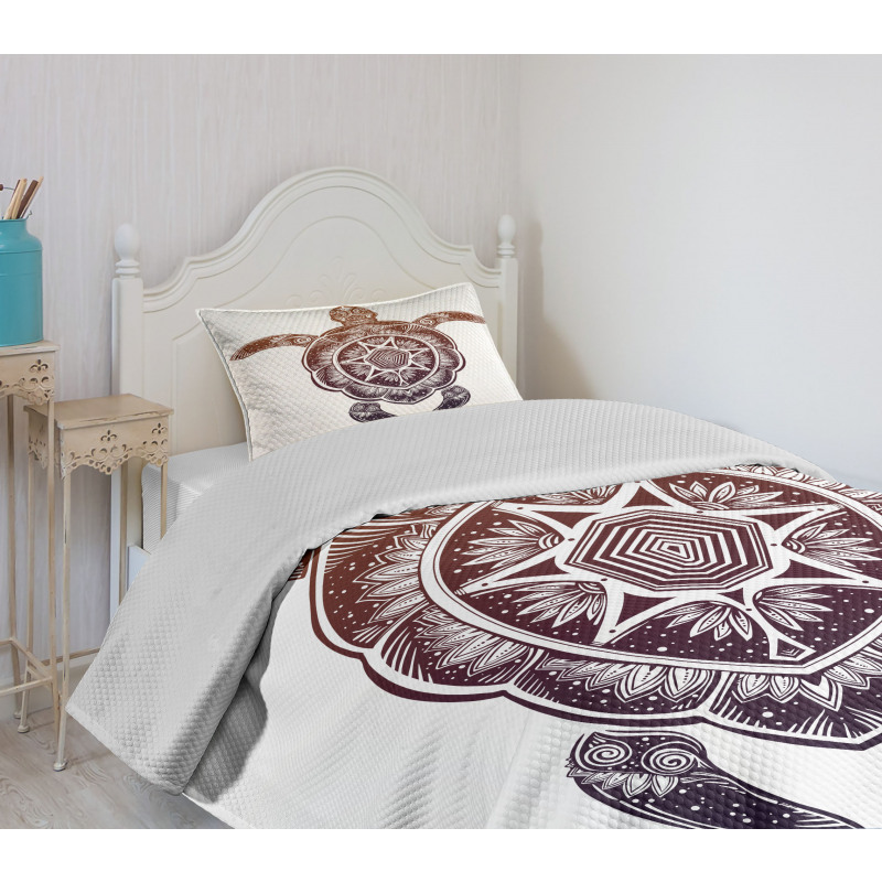 Ornate Mandala Motif Bedspread Set