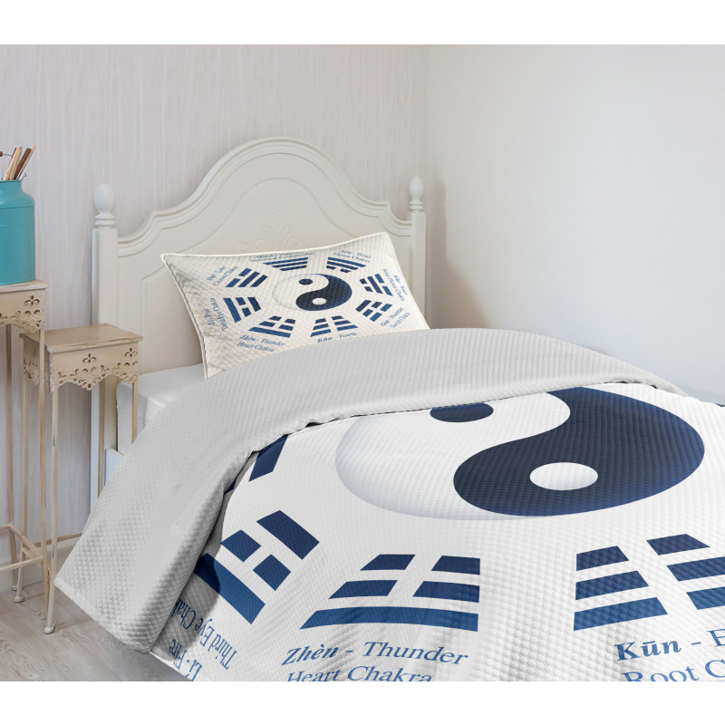 Trigrams I-Ching Names Bedspread Set