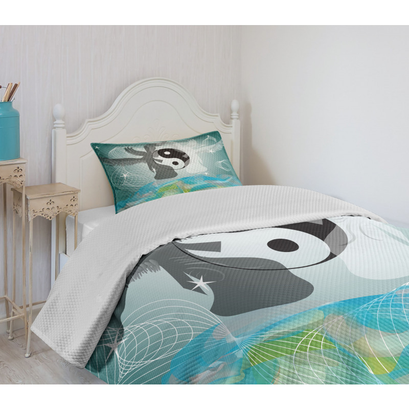 Flying Angel Abstract Art Bedspread Set