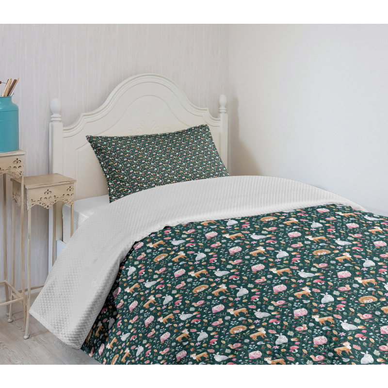 Woodland Nature Pattern Bedspread Set