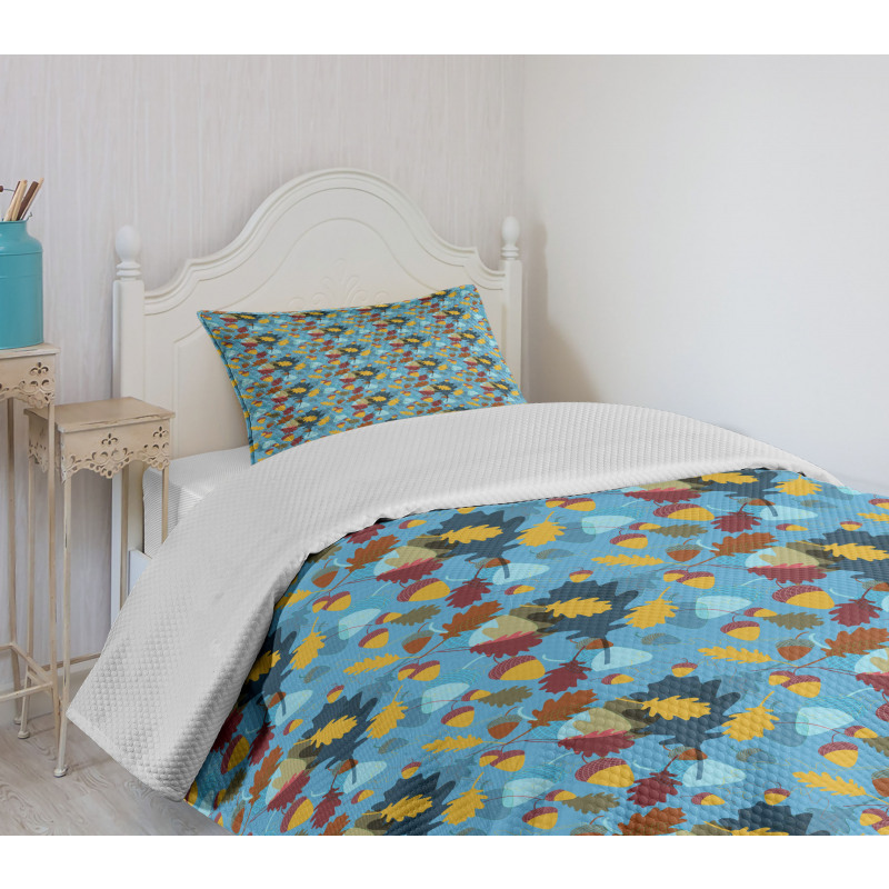 Abstract Overlapped Piece Bedspread Set