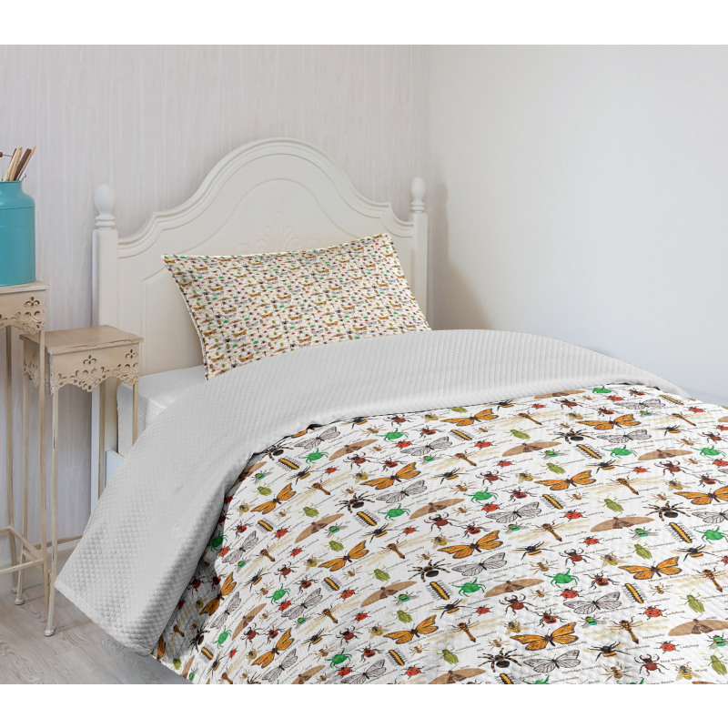 Wild Forest Insects Bedspread Set