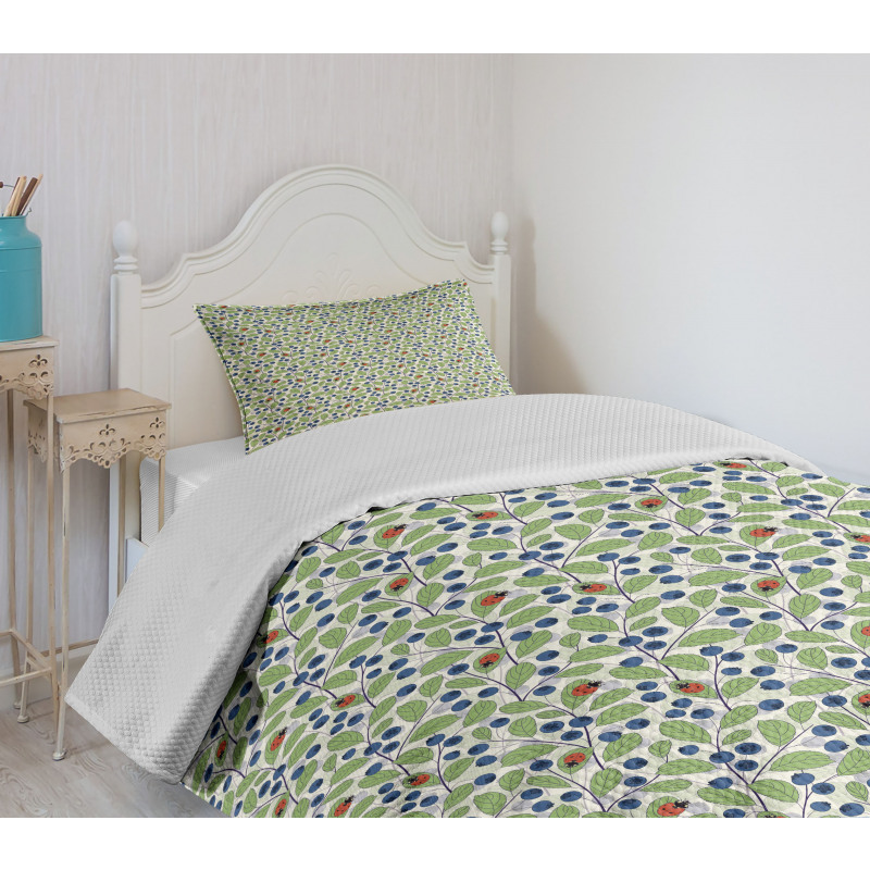 Bilberry Leaves Garden Bedspread Set