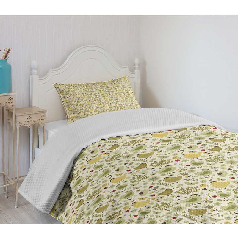 Bumble Bee Ladybug Dots Bedspread Set