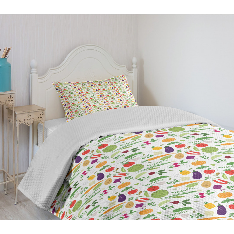 Vegetarian Cabbage Bedspread Set