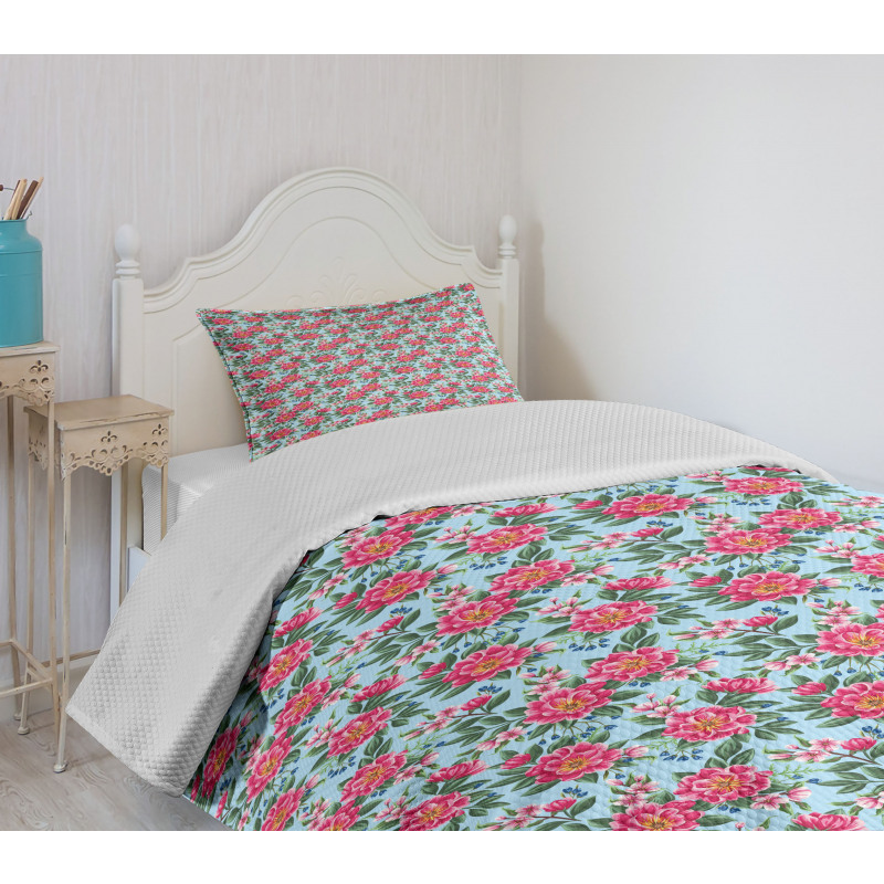 Spring Season Composition Bedspread Set