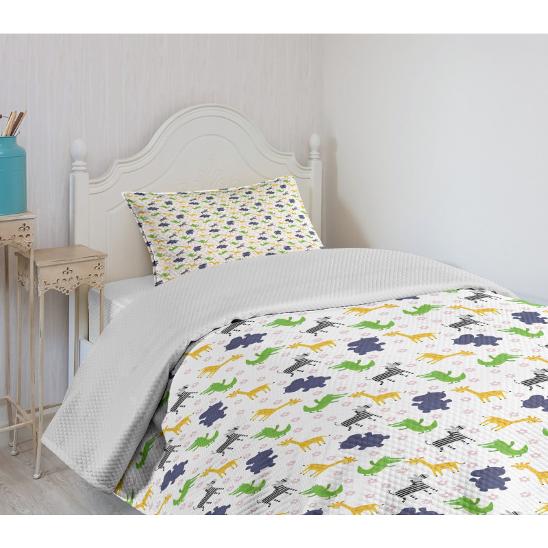 Cheerful Safari Daisies Bedspread Set