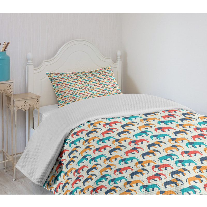 Retro Colorful Safari Bedspread Set