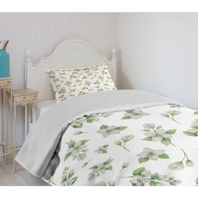 Watercolor Sprouts Bedspread Set