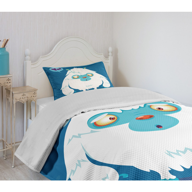 Goofy Cartoon Monster Bedspread Set