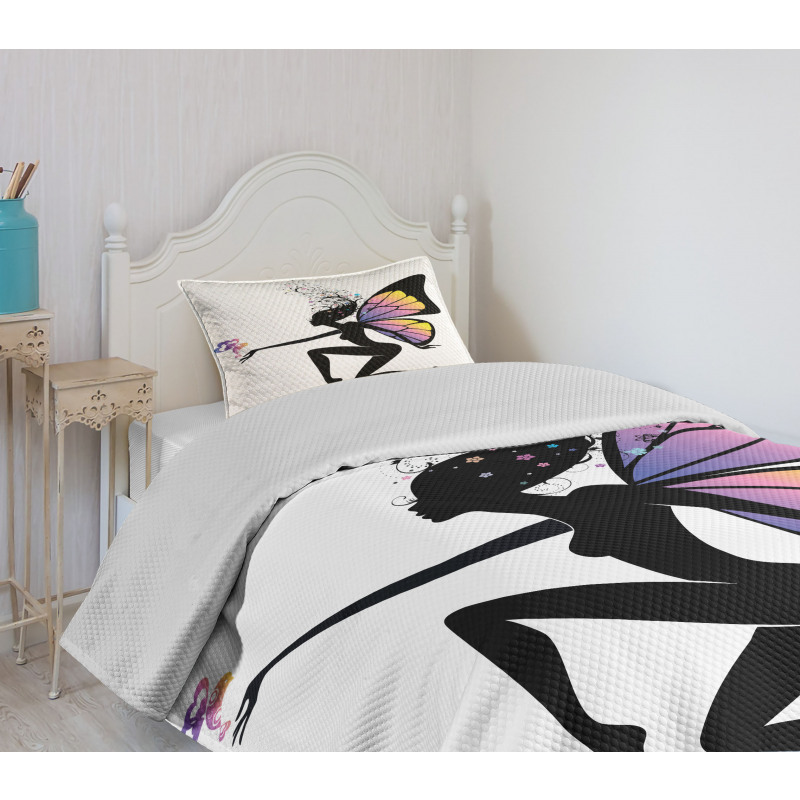 Girl Butterfly Wings Bedspread Set