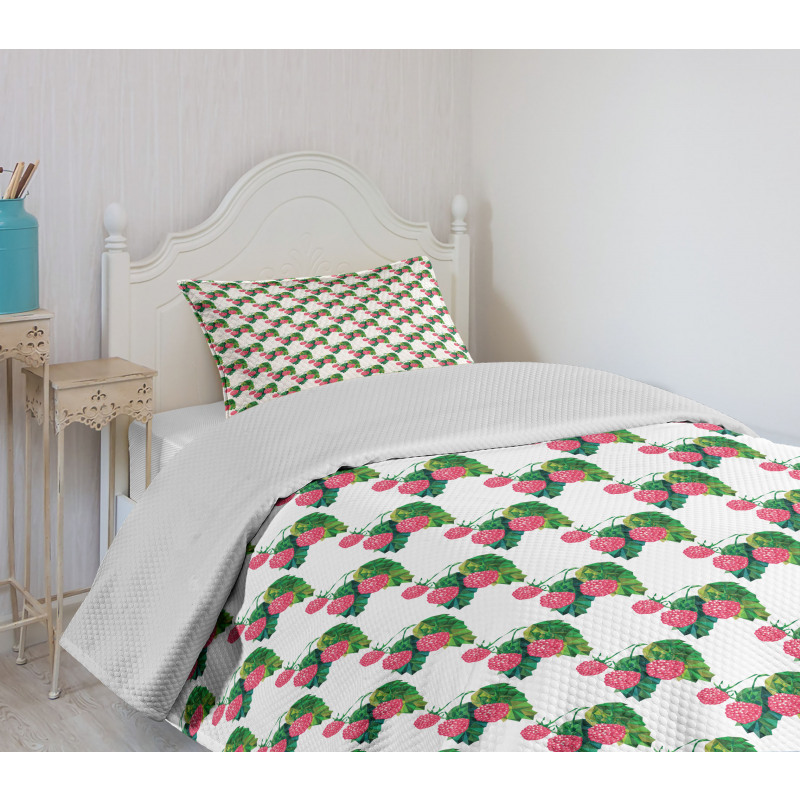 Abstract Raspberries Bedspread Set