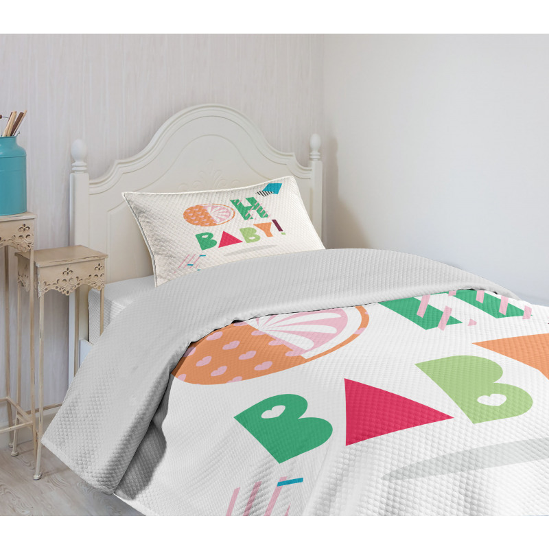 Flat Art Geometric Bedspread Set