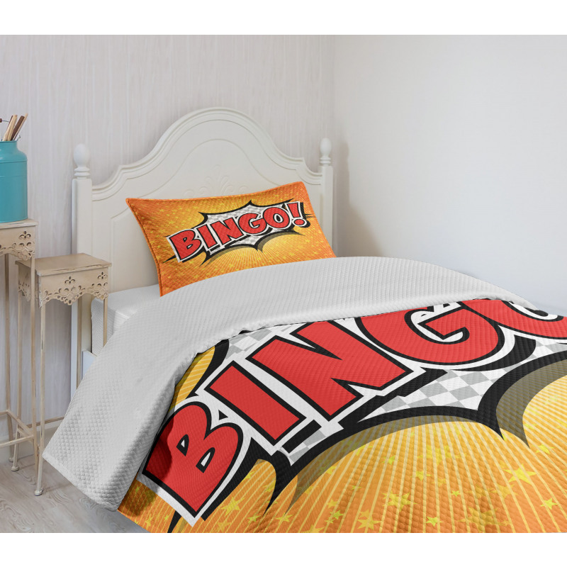 Cartoon Speech Bubble Bedspread Set