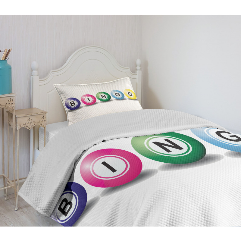 3D Style Colorful Balls Bedspread Set