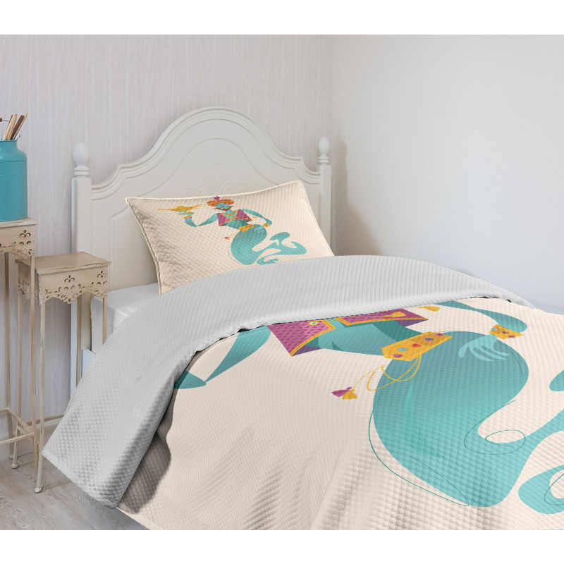 Genie with Magic Tool Bedspread Set