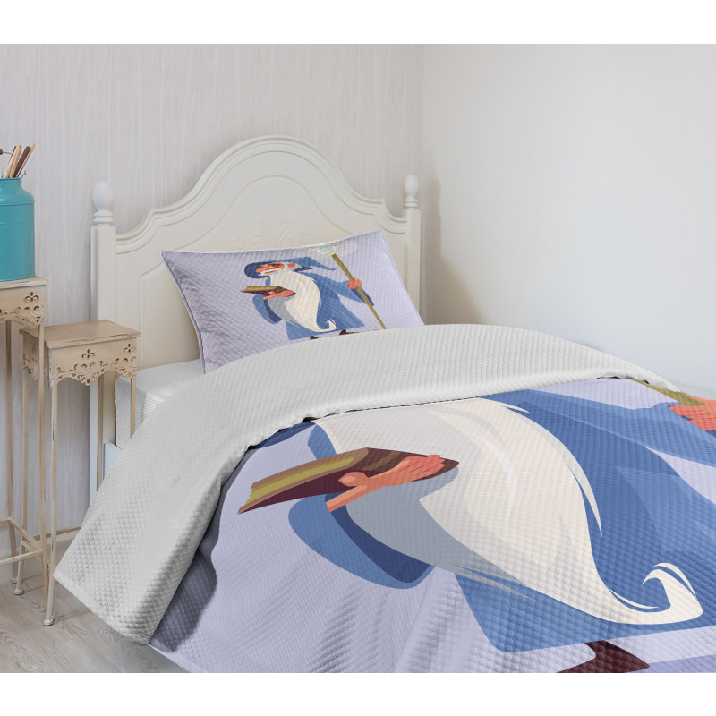 Smiling Old Sorcerer Bedspread Set