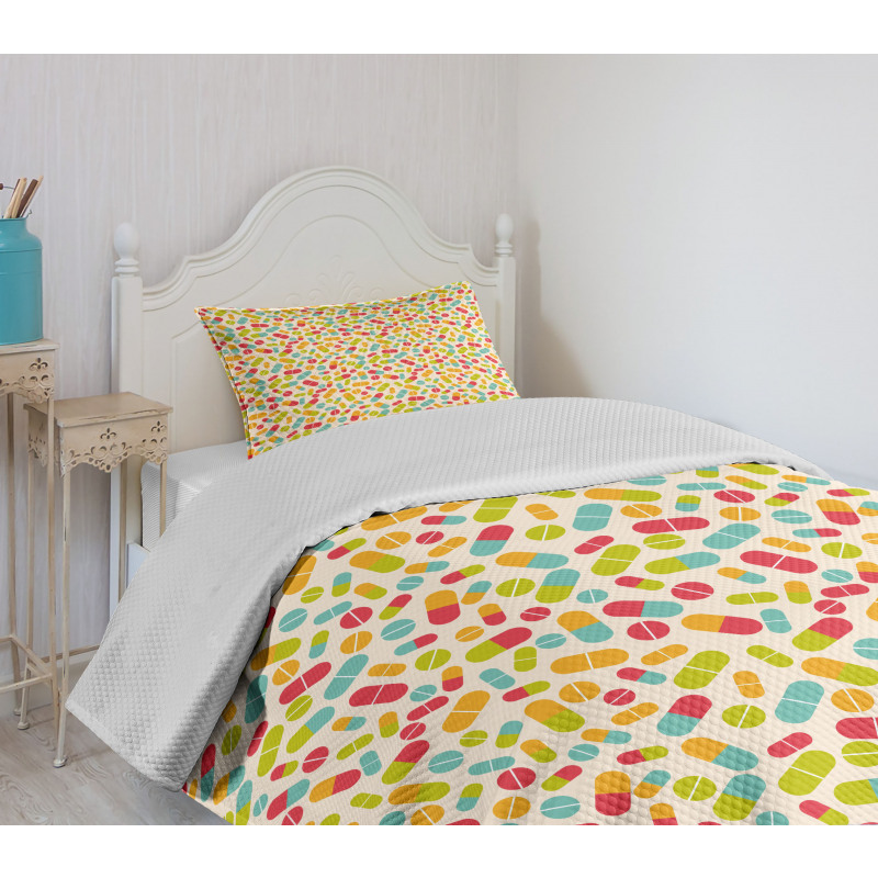 Colorful Capsules Bedspread Set