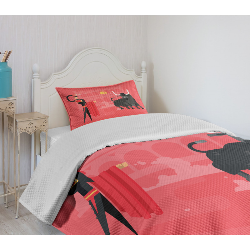 Matador Bull Arena Bedspread Set