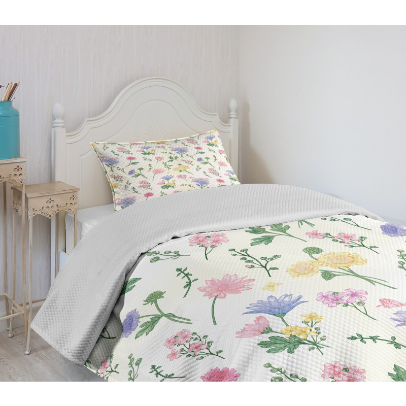 Botanical Herbs Nature Bedspread Set