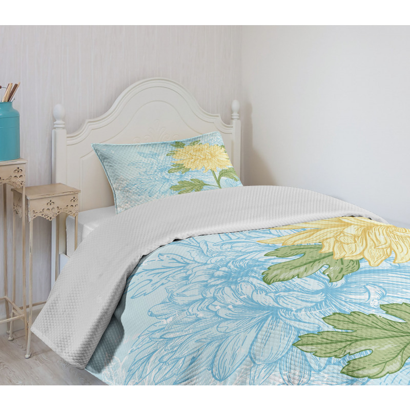 Romantic Chrysanthemum Bedspread Set