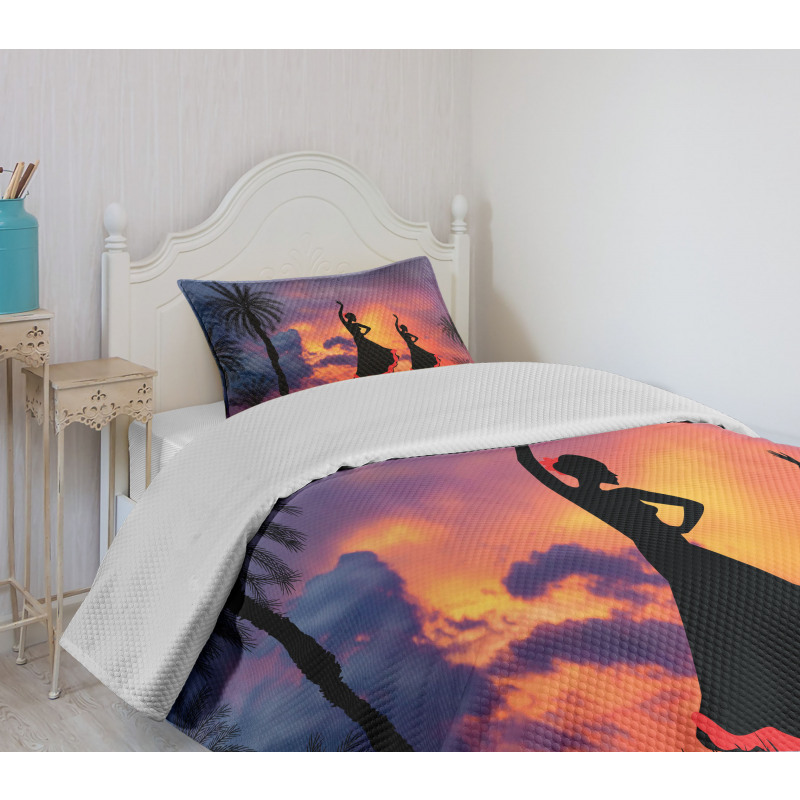 Girls Dancing Flamenco Bedspread Set