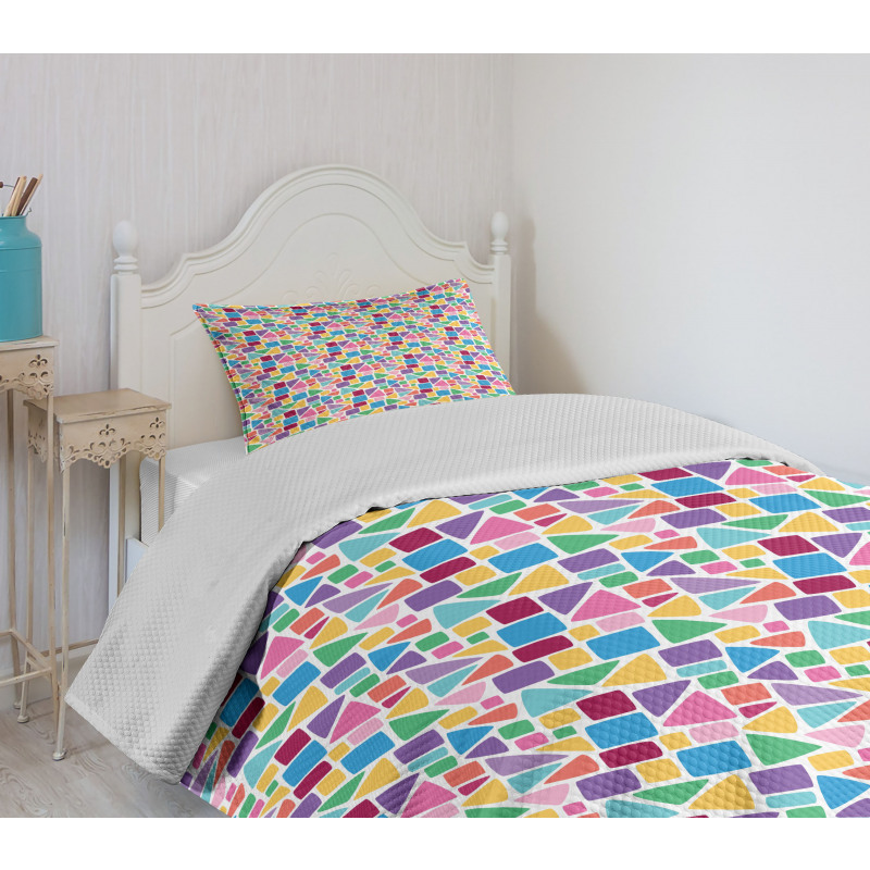 Abstract Mosaic Tile Bedspread Set