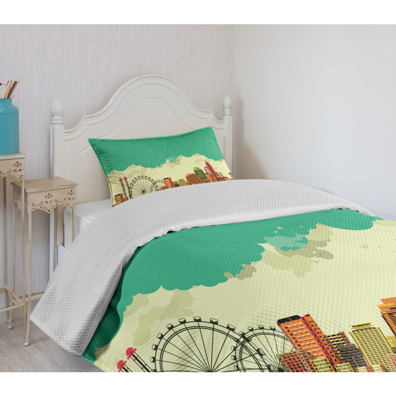 Vintage Metropolis Bedspread Set