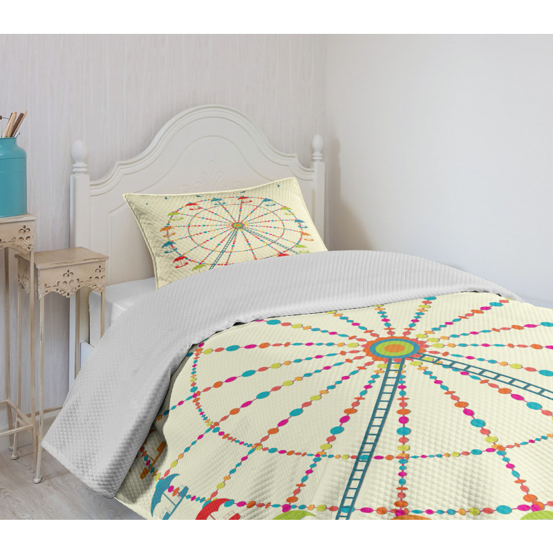 Colorful Structure Bedspread Set