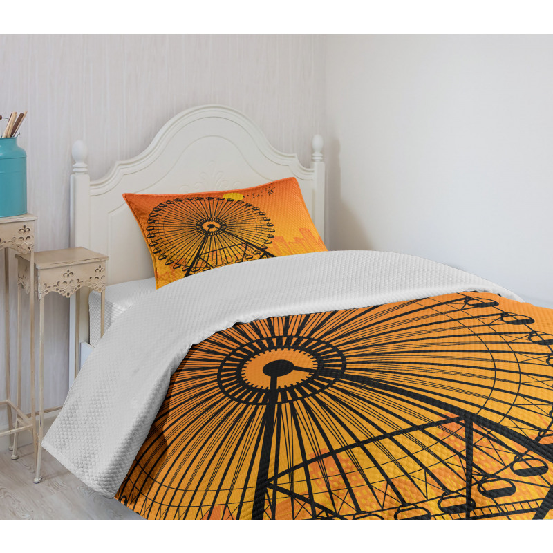 Cityscape Sunset Bedspread Set