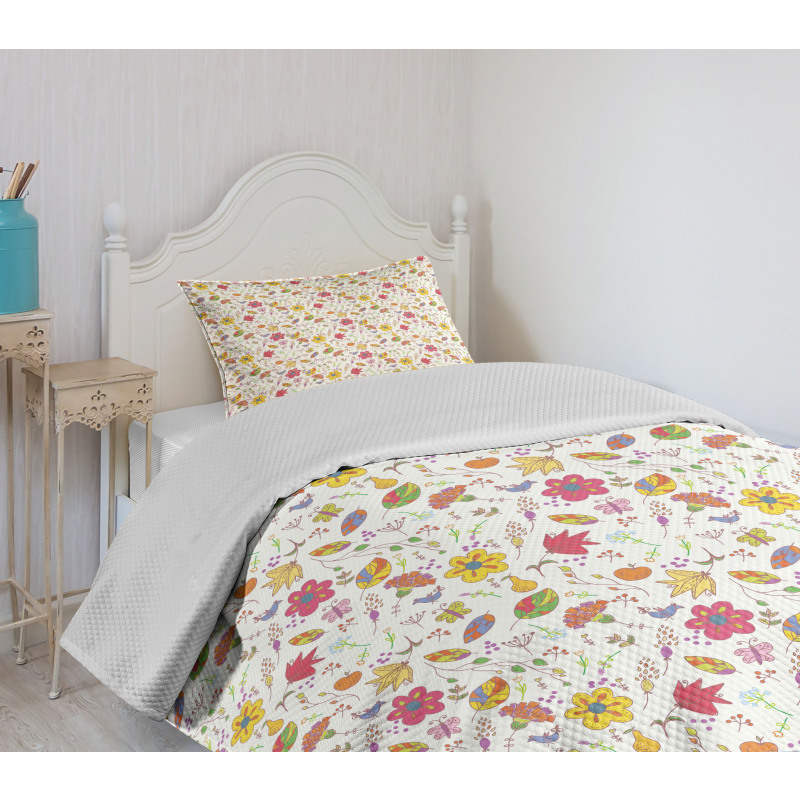 Colorful Carnations Bedspread Set