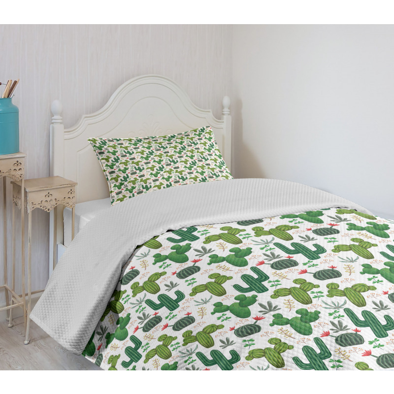 Exotic Succulent Plants Bedspread Set