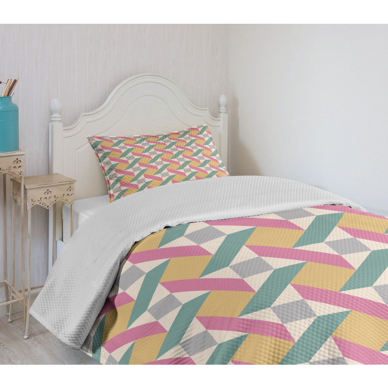 Pastel Rhombus Mosaic Bedspread Set