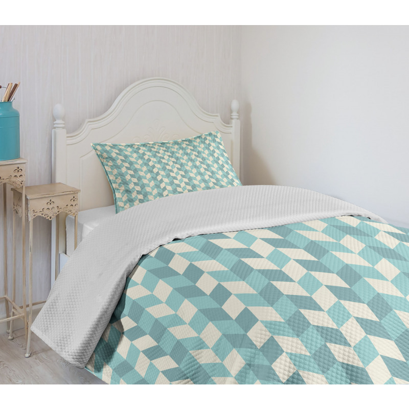 Zigzags in Pastel Colors Bedspread Set