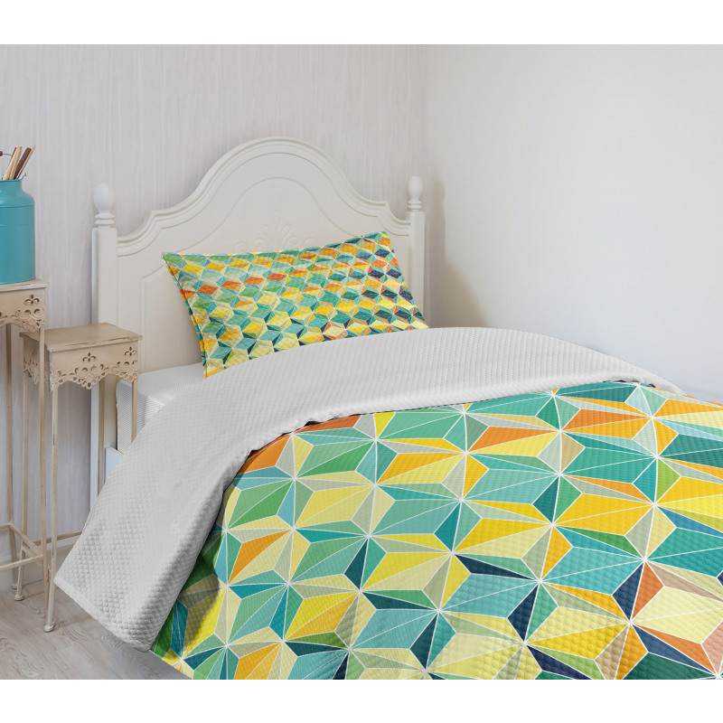 Futuristic Vibrant Design Bedspread Set